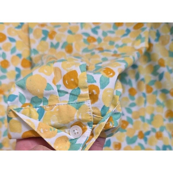 D&Co Size XL Lemon Fruit Print Long Sleeve Button Up Shirt - Picture 6 of 9